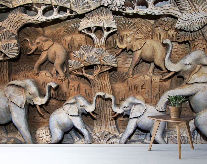 Antik Filler - Duvar Kağıdı