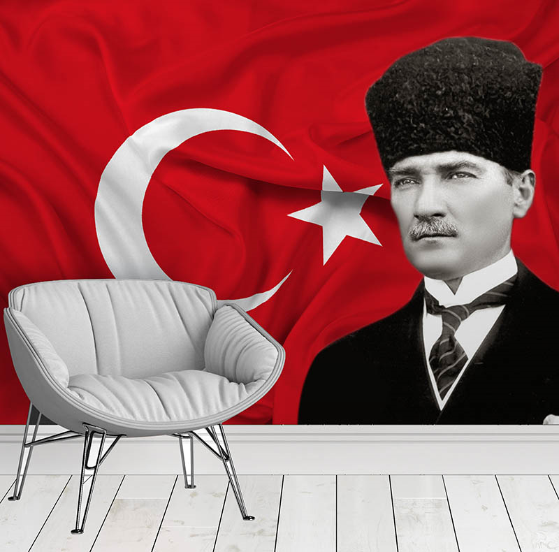 Türk Bayrağı Atatürk - Duvar Kağıdı