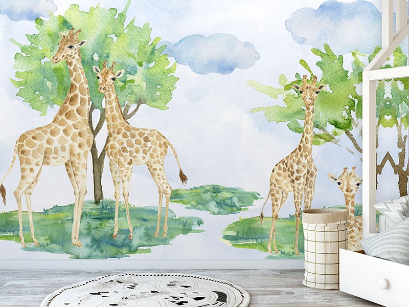 Zürafa Resimli Duvar Kağıdı