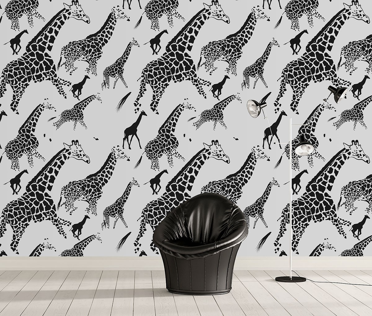 Zürafa Desenli Duvar Kağıdı